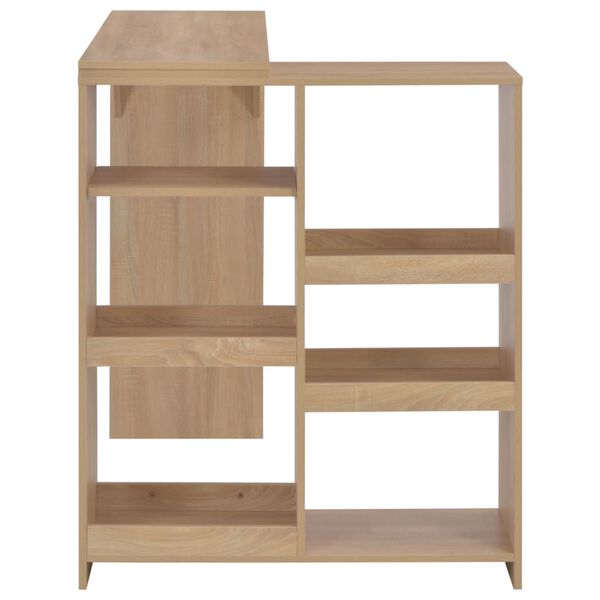 vidaXL Masă de bar cu raft mobil, stejar, 138x39x110 cm