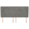 vidaXL Tăblie de pat cu aripioare gri deschis 183x23x118/128cm catifea