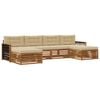 vidaXL Seturi de canapele cu pernă 6 pcs Lemn Solid de Acacia