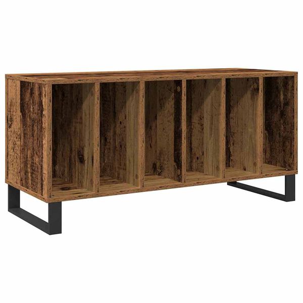 vidaXL Dulap pentru discuri de vinil Lemn vechi 100 x 38 x 48 cm