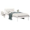 vidaXL Cadru de pat cu headboard Alb 90 x 190 cm Lemn de pin masiv