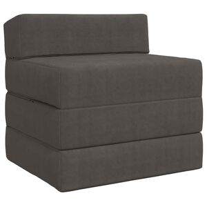 vidaXL Canapea Pat Pliabilă Gri &icirc;nchis 200 x 70 x 15 cm