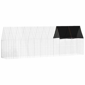 vidaXL Cușcă pentru pui 2 pcs Argintiu 600 x 100 x 210 cm