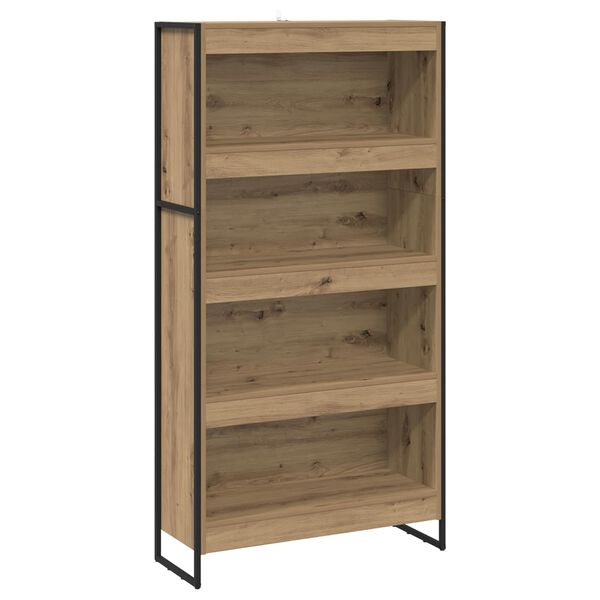 vidaXL Dulap pentru cărți 2 pcs Stejar artizanal 80 x 30 x 155 cm
