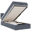 vidaXL Cadru de pat otoman cu saltea catifea gri &icirc;nchis 90x190cm