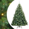 vidaXL Brad de Crăciun artificial cu 300 LED Verde 210 cm PE și PVC