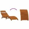 vidaXL Șezlong cu pernă 2 pcs Alb 184 x 55 x 64cm Lemn masiv de acacia