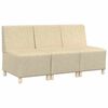 vidaXL Unitate Sofa Modulară Fără Brațe 3 buc. Crem țesătură