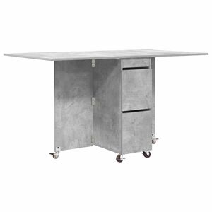 vidaXL Masă de dining 2 pcs 140 x 80 x 77 cm Lemn prelucrat Gri Beton