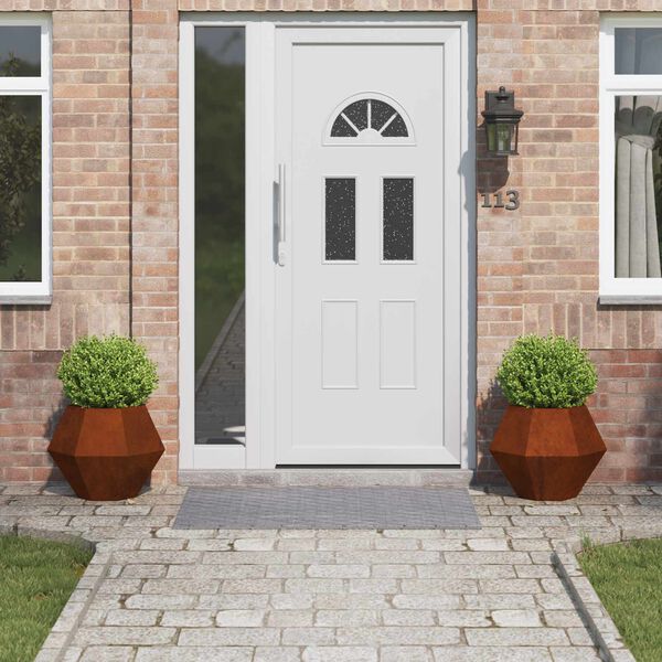 vidaXL Jardinieră 2 pcs Ruginit 50 x 50 x 40 cm