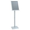 vidaXL Suport poster tip pedestal Argintiu 32,5 x 27 x 126 cm Fontă