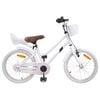 vidaXL Bicicletă pentru Copii 18 Inci pentru 5-7 ani Alb