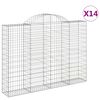 vidaXL Coșuri gabion arcuite 14 buc, 200x30x140/160cm, fier galvanizat
