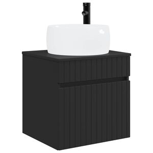vidaXL Chiuvetă de baie suspendată Negru 49 x 44,5 x 66 cm