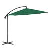 vidaXL Umbrelă &icirc;n consolă de grădină, st&acirc;lp din oțel, verde, 300 cm
