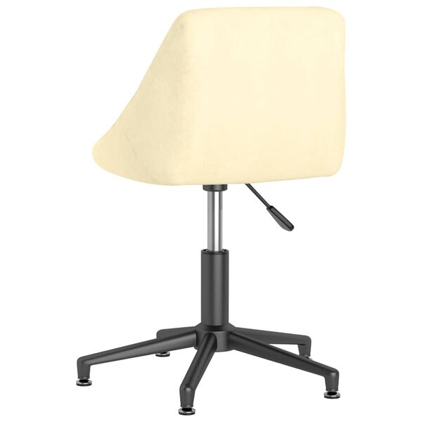 vidaXL Scaun de masă pivotant, crem, catifea