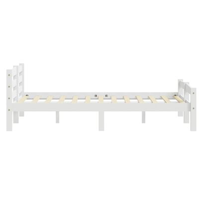 vidaXL Cadru de pat, alb, 180x200 cm, lemn de pin masiv