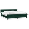 vidaXL Pat cu arcuri cu saltele verde &icirc;nchis 180x220 cm catifea