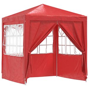 vidaXL Cort pentru Petreceri 200 x 200 x 240 cm Roșu PE și oțel