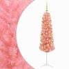 vidaXL Brad de Crăciun artificial &icirc;ngust cu globuri 120 cm 150 LED-uri
