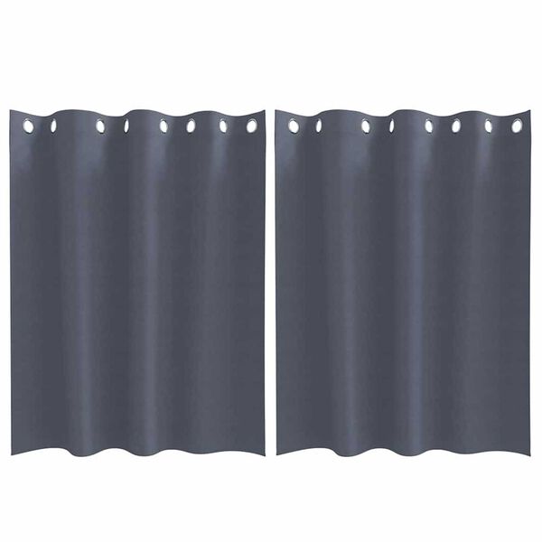 vidaXL Perdele Opaque cu Inel 2 pcs Antracit 140 x 140 cm Poliester