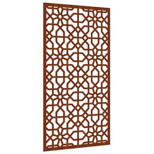 vidaXL Decor perete de grădină 105x55 cm design Maur oțel Corten