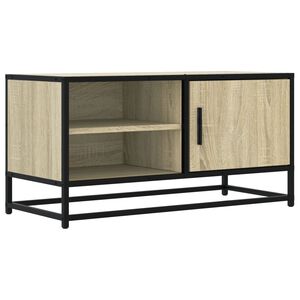 vidaXL Dulap TV, stejar sonoma, 80x34,5x40 cm, lemn prelucrat și metal
