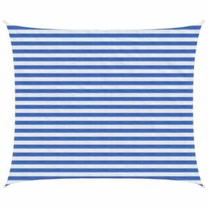 vidaXL P&acirc;nză de umbră Albastru și Alb 2,5 x 3,5 m HDPE