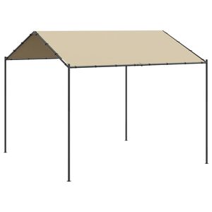 vidaXL Cort cu baldachin, bej, 4x4 m, oțel și material textil