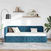 vidaXL Cadru de pat colțar cu headboard albastru 80 x 200 cm Catifea