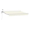 vidaXL Cort electric retractabil Crema și Alb 3,5 x 2,5 m