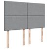 vidaXL Pat box spring cu saltea, gri deschis, 140x190 cm, textil