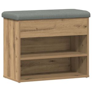 vidaXL Banchetă pantofar stejar artizanal 62x32x50 cm lemn prelucrat