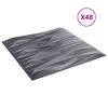 vidaXL Panouri de perete 48 pcs Gri piatră 50 x 50 cm Spumă XPS