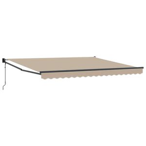 vidaXL Cortina Retractabilă Bej 400 &times; 300 cm Poliester și Aluminiu