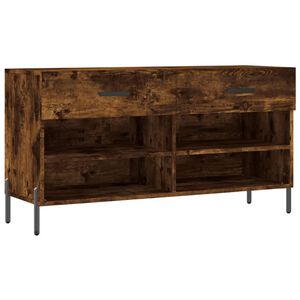 vidaXL Bancă de pantofi, stejar fumuriu, 102x35x55 cm, lemn prelucrat