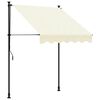 vidaXL Copertină retractabilă, crem, 150x150 cm, țesătură și oțel