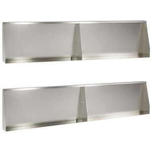 vidaXL Zid de sprijin 4 buc. 100 x 12 x 30 cm Oţel inoxidabil Argintiu