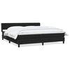 vidaXL Pat box spring cu saltea, negru, 200x210 cm, catifea