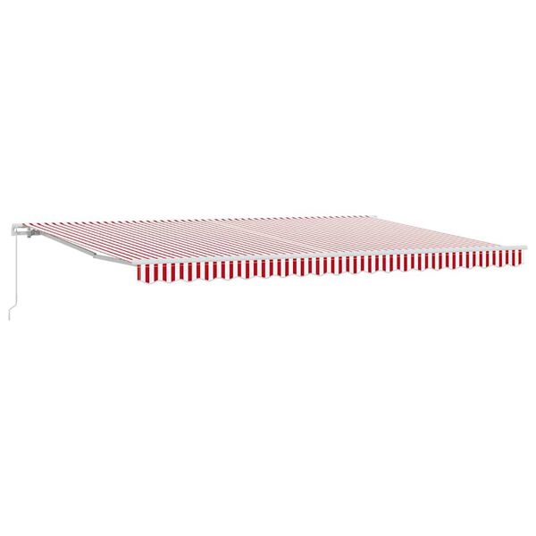 vidaXL Cortina Retractabilă Manual Roșu și Alb 500 &times; 350 cm