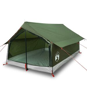 vidaXL Cort de camping pentru 2 persoane, verde măsliniu, impermeabil