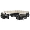 vidaXL Set de canapele pentru grădină 14 pcs Negru și Alb crem