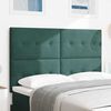 vidaXL Tăblie cap cu headboard Verde &icirc;nchis 144 cm Piele artificială