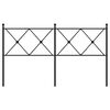 vidaXL Tăblie de pat metalică, negru, 150 cm