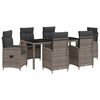 vidaXL Set dining pentru exterior 7 buc. Gri deschis și gri &icirc;nchis