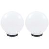 vidaXL Lămpi bol cu LED 2 buc, sferice, 25 cm, PMMA