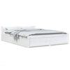 vidaXL Cadru de pat cu sertare Double, alb, 135x190 cm