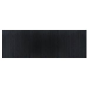 vidaXL Covor dreptunghiular, negru, 100x300 cm, bambus