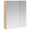 vidaXL Dulap cu oglindă pentru baie Stejar Sonoma 60 x 14,5 x 70 cm
