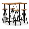 vidaXL Set mobilier de bar, 5 piese, lemn masiv reciclat